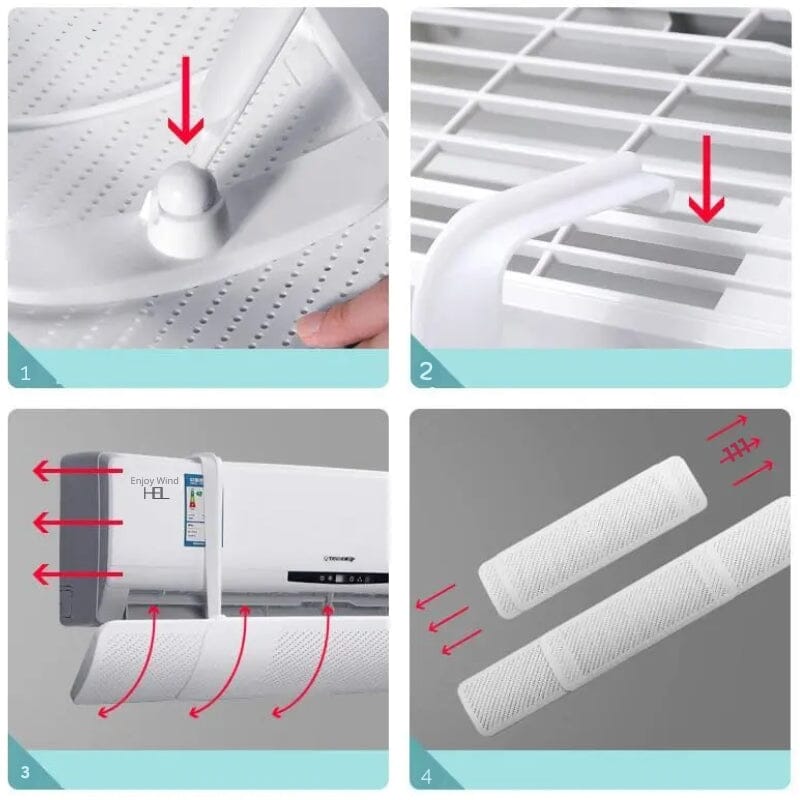 Defletor de Ar Condicionado Universal Branco – Charmoza